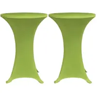 vidaXL Housse de table extensible 2 pcs 80 cm Verte