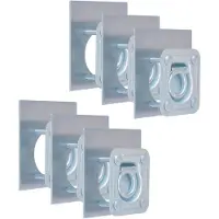 vidaXL Anneau d'arrimage pour remorque 6 pcs Acier galvanisé 2000 kg