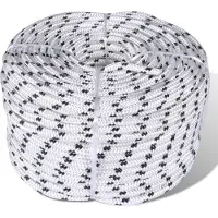 vidaXL Corde de bateau tressée en bobine Polyester 12 mm x 50 m