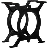 vidaXL Pieds de table basse 2 pcs. O-cadres en fonte