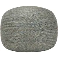 vidaXL Pouf fait à la main Vert olive 45 x 30 cm Jute