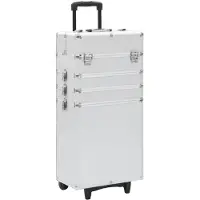 vidaXL Chariot de maquillage Aluminium Argenté