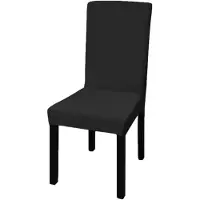 vidaXL Housses extensibles de chaise 6 pcs Noir