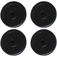 vidaXL Disques d'haltères 4 pièces 20 kg
