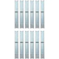 vidaXL Piquet de sol en forme de L 12 pcs Acier galvanisé 5 x 5 x 50cm