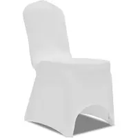 vidaXL Housse de chaise extensible 100 pcs Blanc