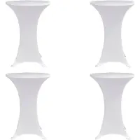 vidaXL Housses élastiques de table Ø 80 cm Blanc 4 pcs