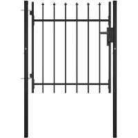 vidaXL Portail avec haut sous forme de lance 100x75 cm
