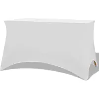 vidaXL Housses extensibles pour table 2 pièces 120x60,5x74 cm Blanc
