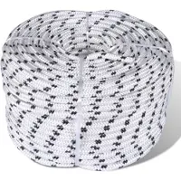 vidaXL Corde de bateau tressée en bobine Polyester 10 mm x 50 m
