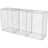 vidaXL Gabion Basket 200x50x100 cm galvanisé Stahl