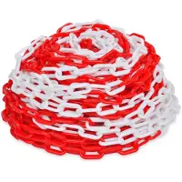 vidaXL Chaîne d'avertissement Rouge et blanc