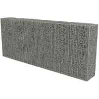 vidaXL Mur en gabion avec couvercles Acier galvanisé 300 x 50 x 150 cm