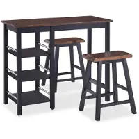 vidaXL Bar Set 3 pièces MDF noir
