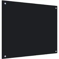vidaXL Dos de cuisine noir 70x60 cm verre trempé