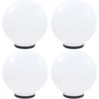 vidaXL Lampes de jardin LED 4 pcs. Sphérique 40 cm PMMA