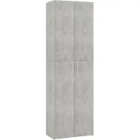 vidaXL Armoire de bureau Gris béton 60x32x190 cm Bois d'ingénierie