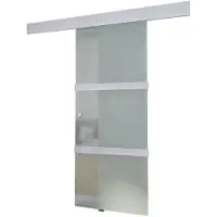 vidaXL Porte coulissante verre et aluminium 178 cm argenté