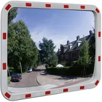 vidaXL Miroir de trafic convexe rectangulaire 60x80cm et réflecteurs