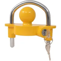 vidaXL Antivol de remorque 2 clés acier et alliage d'aluminium jaune