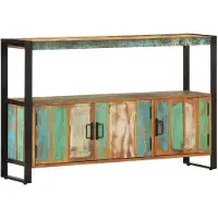 vidaXL Buffet 120x30x75 cm Vieux bois massif