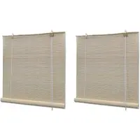 vidaXL Stores en bambou naturel 2 pcs. 120x160 cm