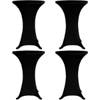 vidaXL Housses élastiques de table Ø 60 cm Noir 4 pcs