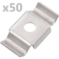 vidaXL Pince à papillon pour treillis à double barre, 50 pcs. Acier inoxydable