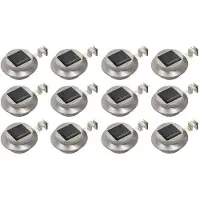 vidaXL Lampes solaires d'extérieur 12 pcs. LED Ronde 12 cm Blanc