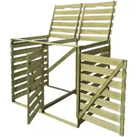 vidaXL Box pour poubelles pour 2 tonnes 240 L Bois imprégné