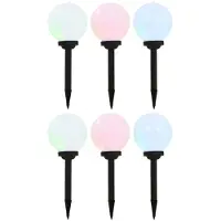 vidaXL Lampes solaires d'extérieur 6 pcs. Boule LED 20 cm RGB