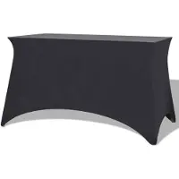vidaXL Housse extensible de table 2 pièces 183 x 76 x 74 cm Anthracite