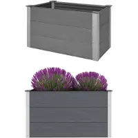 vidaXL WPC jardin surélevé 100 x 50 x 54 cm gris
