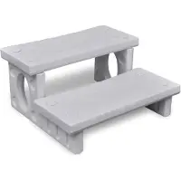 vidaXL Escalier pour spa Blanc