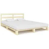 vidaXL Cadre de lit de palette sans matelas bois massif pin 200x200 cm