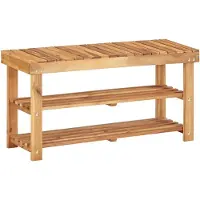 vidaXL Range-chaussures 90x32x46 cm Bois d'acacia massif