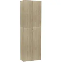 vidaXL Armoire de bureau Chêne sonoma 60x32x190 cm Bois d'ingénierie
