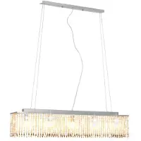 vidaXL Deckenlampe mit Kristallperlen 104 cm silberfarben (en anglais)