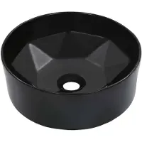 vidaXL Lavabo 36 x 14 cm céramique noir