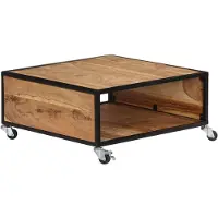 vidaXL Table basse 70x70x32 cm en bois massif d'acacia