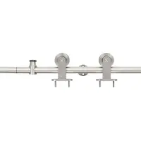 vidaXL Kit de ferrures pour portes coulissantes 183 cm acier inoxydable argenté