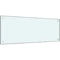 vidaXL Dos de cuisine blanc 100x40 cm verre trempé
