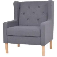 vidaXL Fauteuil gris tissu