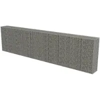 vidaXL Mur à gabion avec couvercles Acier galvanisé 600 x 50 x 150 cm