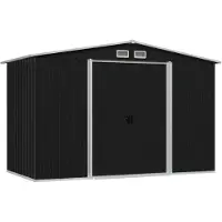 vidaXL Abri de jardin anthracite acier 257x205x178 cm