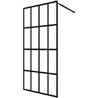 vidaXL Walk -in Duschwand 100x195 cm transparentes Temperaturglas