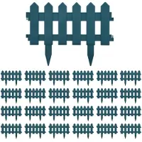 vidaXL Bordure de pelouse 25 pcs. Vert 10 m PP