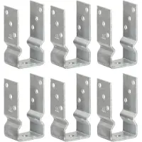 vidaXL Piquets de clôture 6 pcs Argenté 7x6x15 cm Acier galvanisé