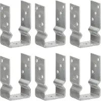 vidaXL Piquets de clôture 6 pcs Argenté 8x6x15 cm Acier galvanisé