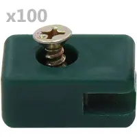 vidaXL Support de fil de tension avec vis 100 kits Vert